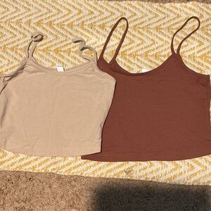 BP Beige and Brown Tank Tops EUC